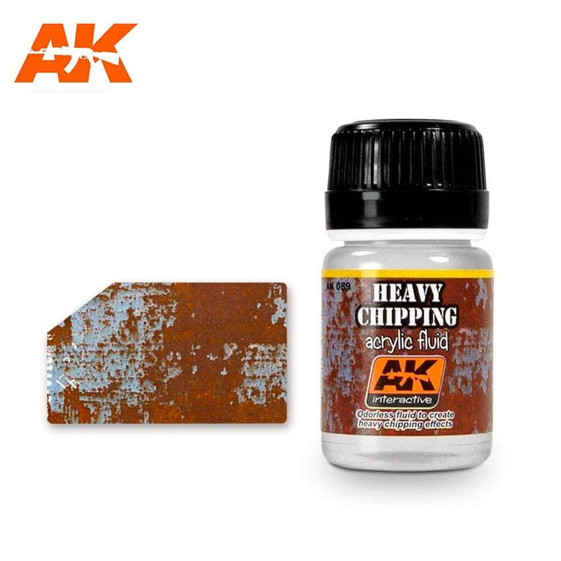 AK Interactive: Heavy Chipping Effects Acrylic Fluid Model Paints AK INTERACTIVE