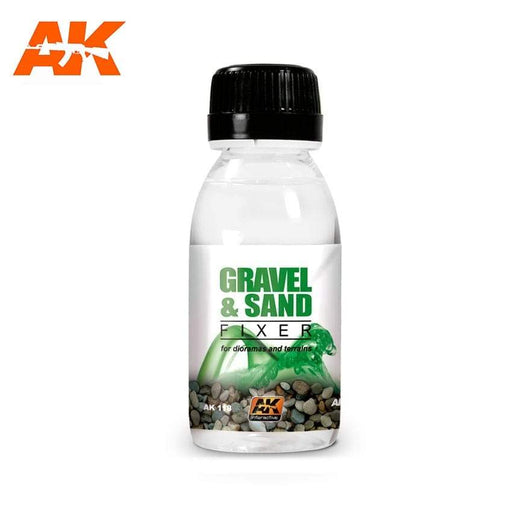 AK Interactive: Gravel And Sand Fixer Basing Materials AK INTERACTIVE