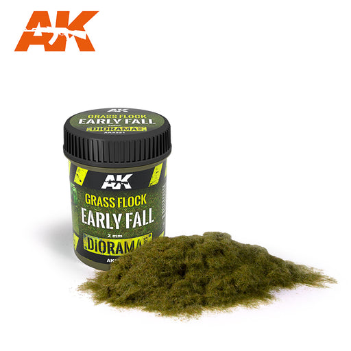 AK Interactive: Grass Flock 2mm - Early Fall Basing Materials AK INTERACTIVE