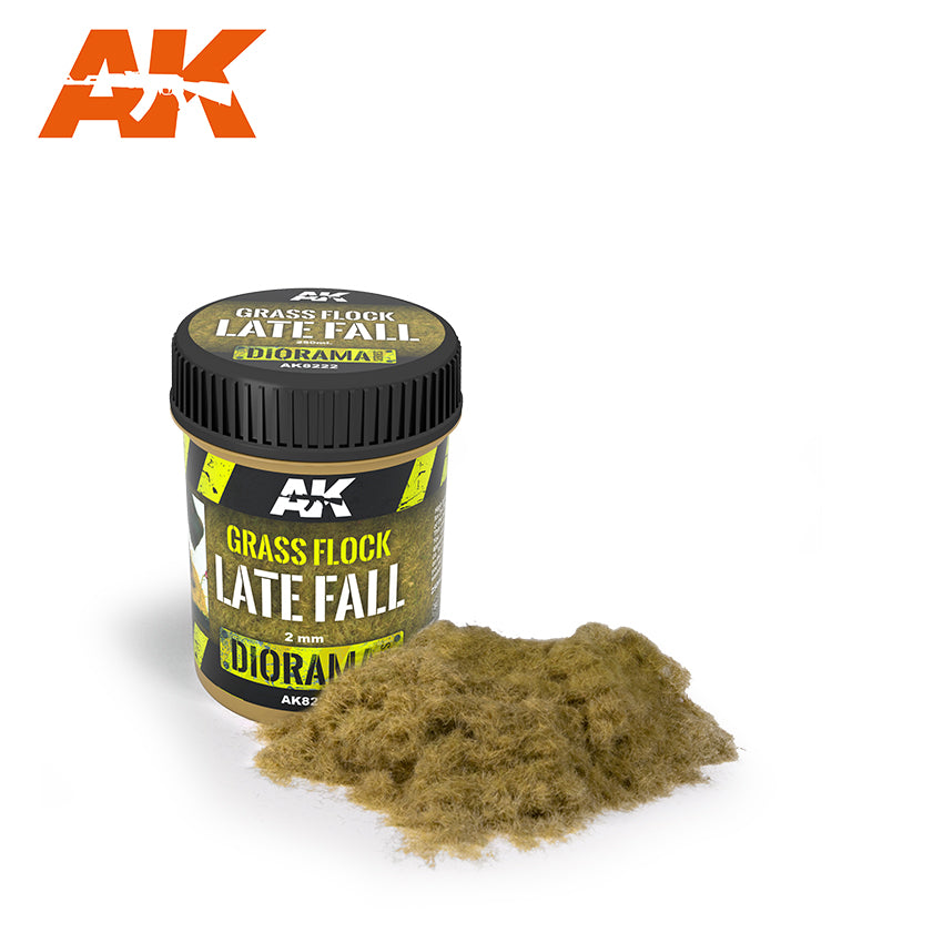 AK Interactive: Grass Flock 2mm - Late Fall Paint, Tools and Bases AK INTERACTIVE   