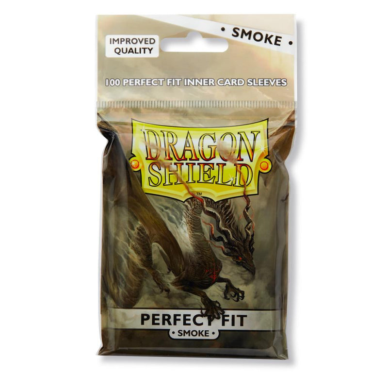 Dragon Shield: Perfect Fit Sleeves - Smoke 100Ct Card Sleeves Dragon Shield