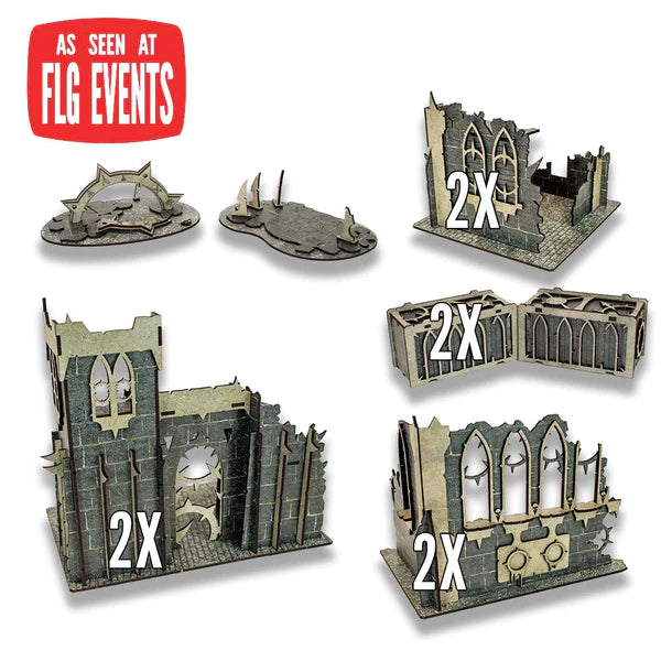 FLG Full Color Terrain: Urban Corruption Event Set (GOLD) Terrain FLG
