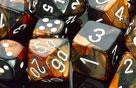 Chessex: Black Copper/White Gemini 36Ct D6 Dice Set 12mm Dice & Gaming Accessories Chessex