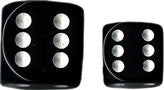 Chessex: 36Ct D6 Dice Set Opaque - Black/White (12mm) Dice & Gaming Accessories Chessex
