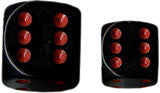 Chessex: 36Ct D6 Dice Set Opaque - Black/Red (12mm) Dice & Gaming Accessories Chessex