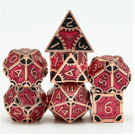 Foam Brain Games: SteamPunk Bloody Queen 7-Die Set (Metal) Dice & Gaming Accessories Foam Brain Games