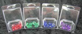 Chessex: Red/White Transparent Mini 7-Die Set Dice & Gaming Accessories Chessex
