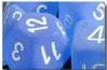 D6: 16Mm: Frosted: Blue/White CHX27606  Chessex Dice Taps Games Edmonton Alberta