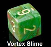 Chessex: Slime/Yellow Vortex 12Ct D6 Dice Set 16mm Dice & Gaming Accessories Chessex