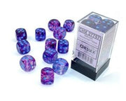 Chessex: 12Ct D6 Dice Set Luminary Nebula - Nocturnal/Blue (16mm) Dice & Gaming Accessories Chessex