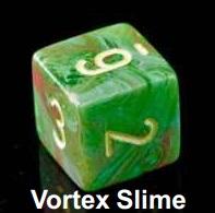 Chessex: Slime/Yellow Vortex 36Ct D6 Dice Set 12mm Dice & Gaming Accessories Chessex