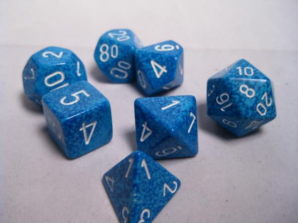Chessex: Water Speckled 7-Die Set Dice & Gaming Accessories Chessex