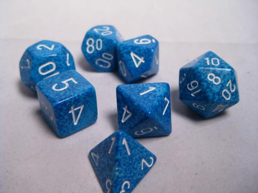 Chessex: Water Speckled 7-Die Set Dice & Gaming Accessories Chessex