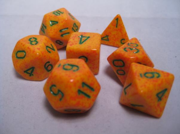 Polyhedral 7-Die Set: Speckled: Lotus CHX25312  Chessex Dice Taps Games Edmonton Alberta