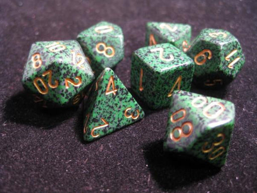 Chessex: Golden Recon Speckled 7-Die Set Dice & Gaming Accessories Chessex