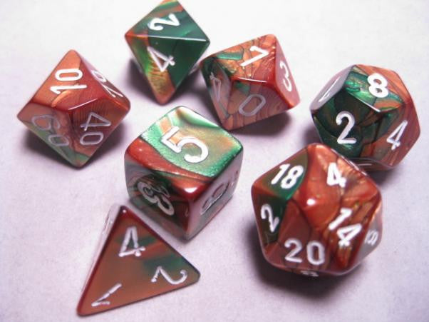 Chessex: Copper Green/White Gemini 36Ct D6 Dice Set 12mm Dice & Gaming Accessories Chessex