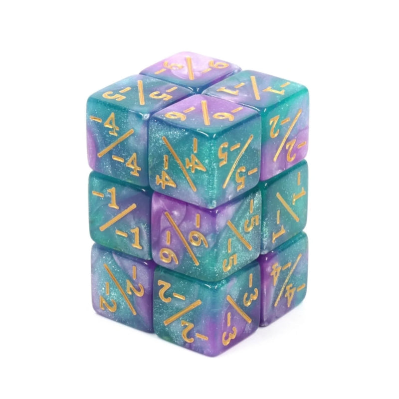 Foam Brain Games Blue/Purple Glitter 8Ct -1/-1 Counters Dice & Gaming Accessories Foam Brain Games