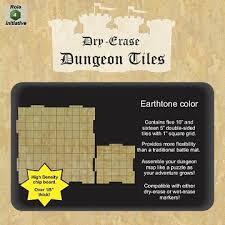 Dry Erase Dungeon Tiles - Earthstone Combo Pack Of Five 10' And Sixteen 5' Interlocking Tiles Tabletop RPGs Wizards of the Coast