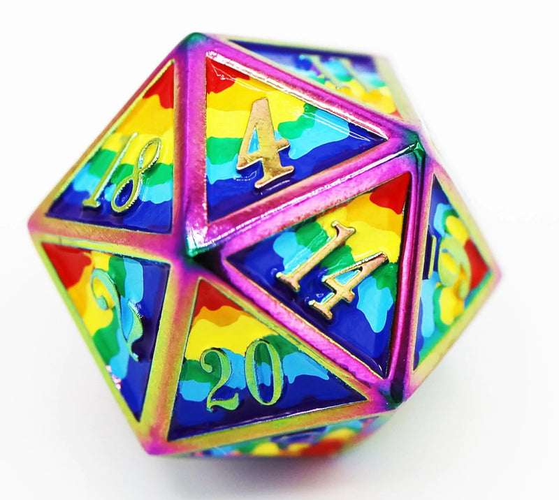 Foam Brain Games: Rainbow - Pride Flag 7-Die Set (Metal) Dice & Gaming Accessories Foam Brain Games