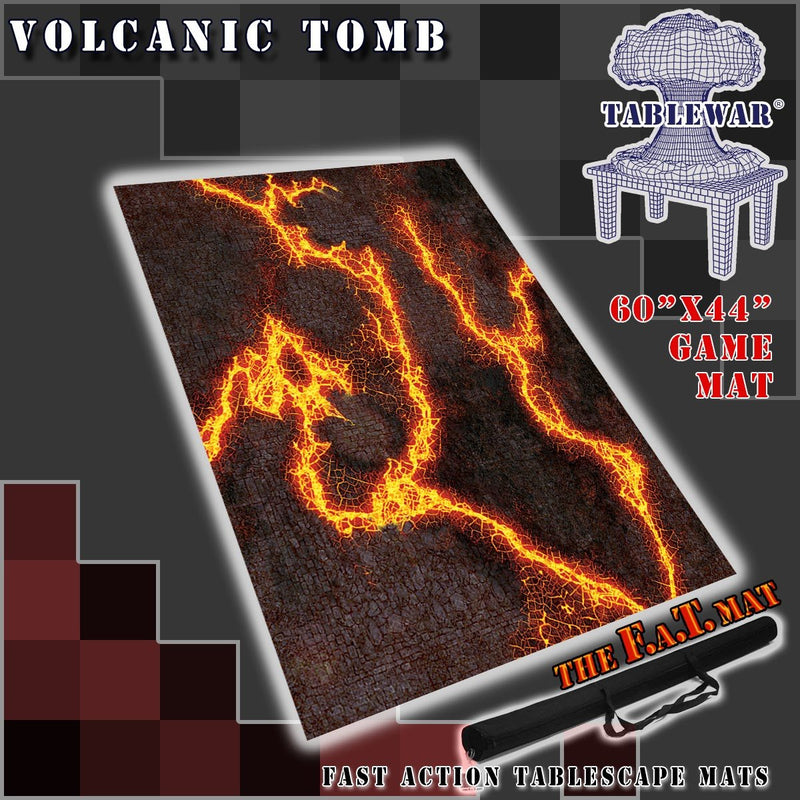 F.A.T. Mats: Volcanic Tomb 60"x44" Gaming Mat F.A.T. Mats