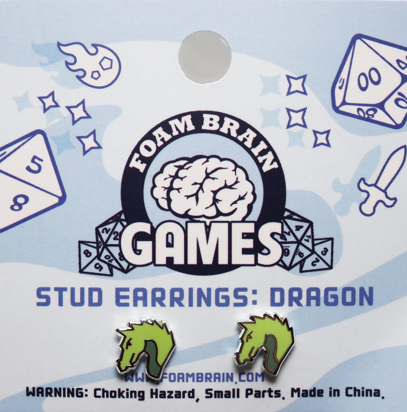 Foam Brain: Dragon Stud Earrings Apparel & Merchandise Foam Brain Games   