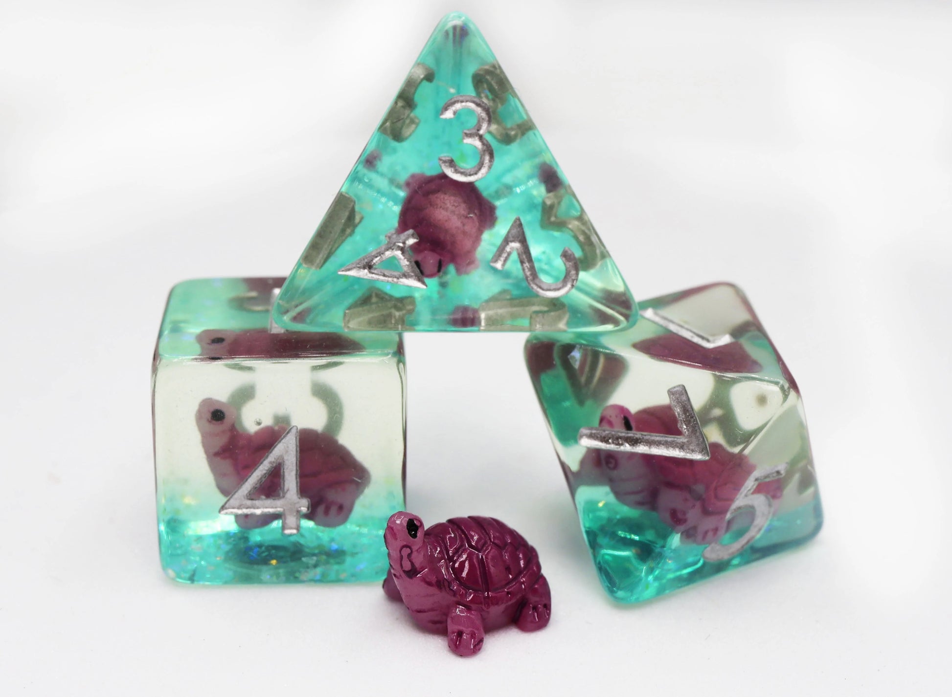 Foam Brain Games: Gummy Turtle 7-Die Set Dice & Gaming Accessories Foam Brain Games