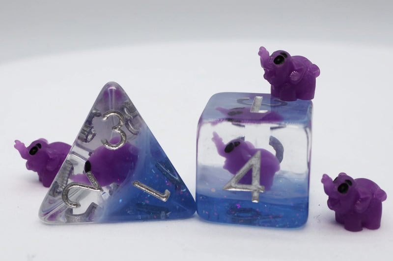 Foam Brain Games: Purple Elephant 7-Die Set Dice & Gaming Accessories Foam Brain Games