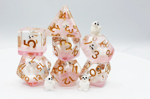 Foam Brain Games: Pink Polar Bear 7-Die Set Dice & Gaming Accessories Foam Brain Games