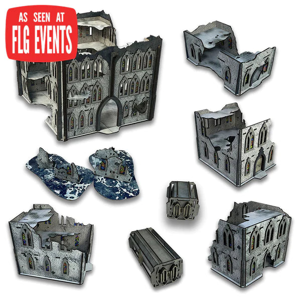 FLG Full Color Terrain: Snow Gothic Ruins Event Set Terrain FLG