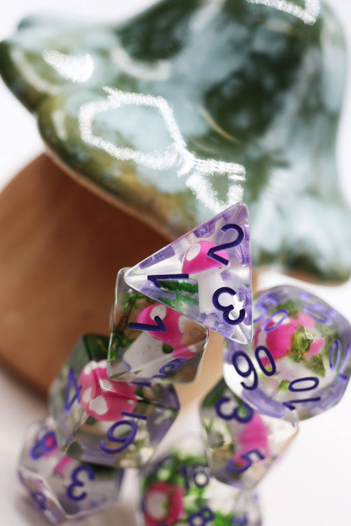 Foam Brain Games: Fantasy Forest Mushrooms 7-Die Set Dice & Gaming Accessories Foam Brain Games