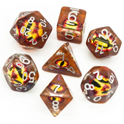 Foam Brain Games: Fire Demon Eye 7-Die Set Dice & Gaming Accessories Foam Brain Games