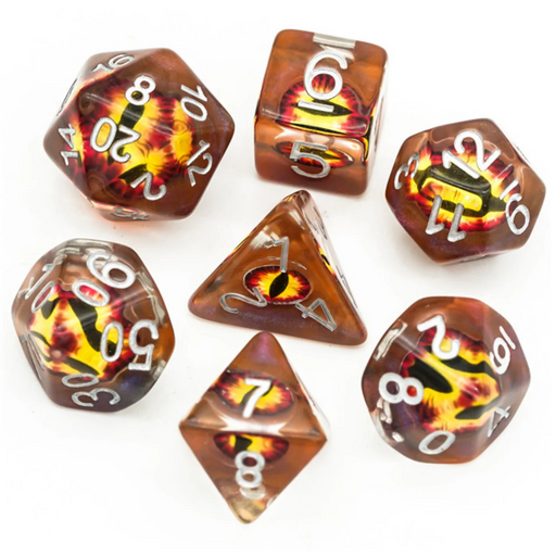 Foam Brain Games: Fire Demon Eye 7-Die Set Dice & Gaming Accessories Foam Brain Games