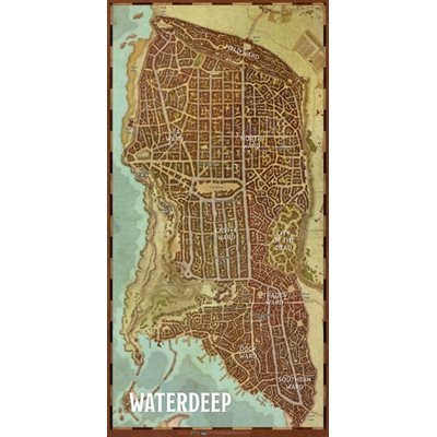 Dungeons & Dragons: Waterdeep City Map Tabletop RPGs Taps Games