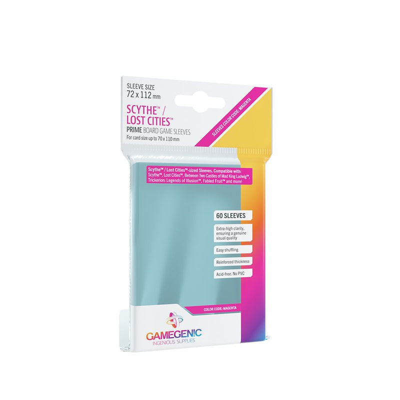 Gamegenic: Board Game Sleeves - Prime Scythe/Lost Cities 60Ct (72mm x 112mm) Board Game Sleeves Gamegenic