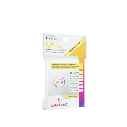 Gamegenic: Board Game Sleeves - Matte Mini American 50Ct (44mm x 67mm) Board Game Sleeves Gamegenic