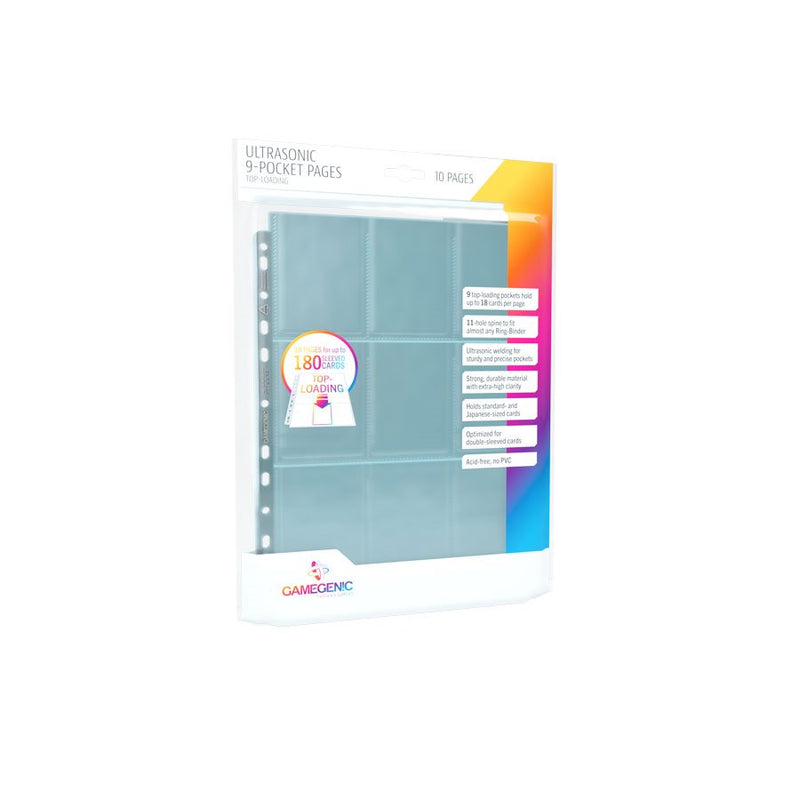Gamegenic: Ultrasonic Top-Loading 9-Pocket Binder Pages (10ct)
