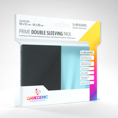 Gamegenic: Prime Double Sleeving Pack - Black 80Ct Card Sleeves Gamegenic