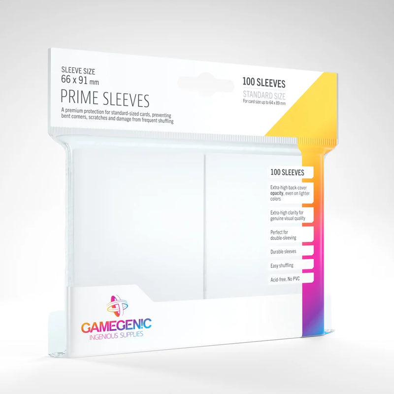 Gamegenic: Prime Sleeves - White 100Ct Card Sleeves Gamegenic