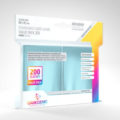 Gamegenic: Prime Sleeves - Standard Card Game Value Pack Clear 200Ct Card Sleeves Gamegenic