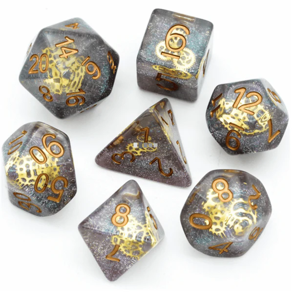 Foam Brain Games: Glitter Gearwheel 7-Die Set Dice & Gaming Accessories Foam Brain Games