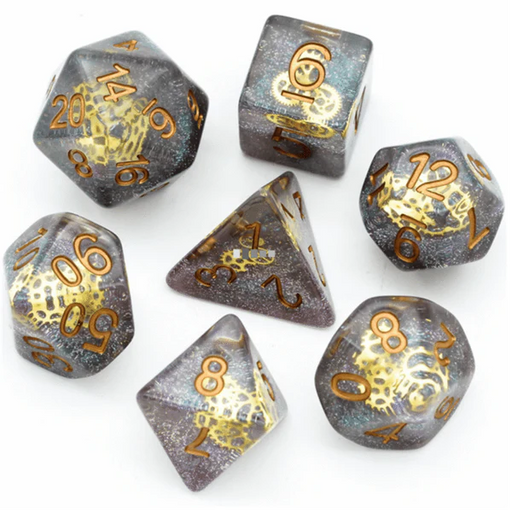 Foam Brain Games: Glitter Gearwheel 7-Die Set Dice & Gaming Accessories Foam Brain Games