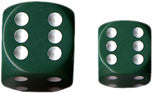 Chessex: 36Ct D6 Dice Set Opaque - Green/White (12mm) Dice & Gaming Accessories Chessex