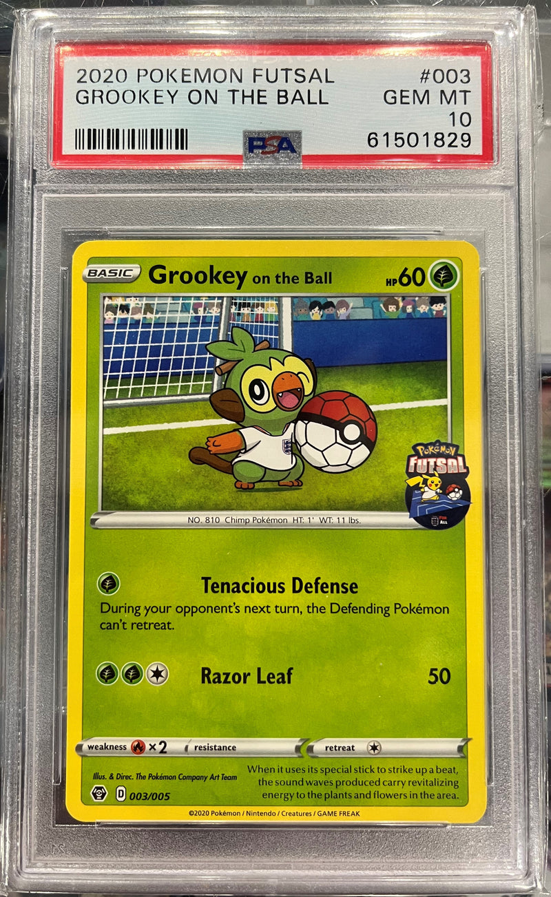 Grookey on the Ball (003/005 - 2020 Pokemon Futsal) PSA 10