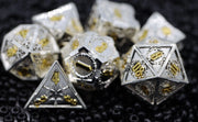 Foam Brain Games: Holy Sword 7-Die Set (Hollow Metal) Dice & Gaming Accessories Foam Brain Games
