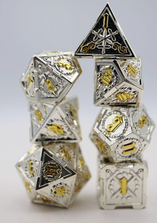 Foam Brain Games: Holy Sword 7-Die Set (Hollow Metal) Dice & Gaming Accessories Foam Brain Games
