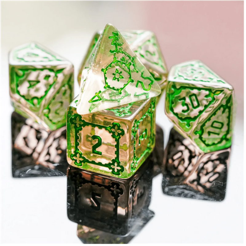 Foam Brain Games: Huge Fluorite Castle 7-Die Set Dice & Gaming Accessories Foam Brain Games
