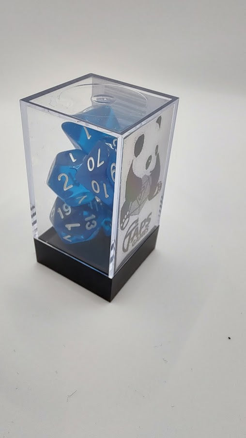 Taps Games: Clear Ocean Blue 7-Die Set Dice & Gaming Accessories Taps Imports