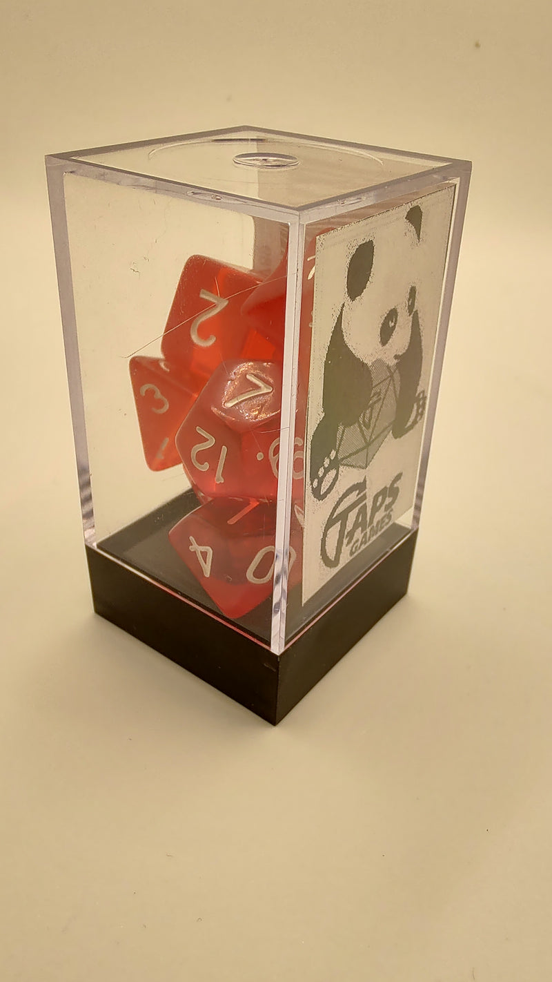 Taps Games: Crystalline Ruby 7-Die Set Dice & Gaming Accessories Taps Imports