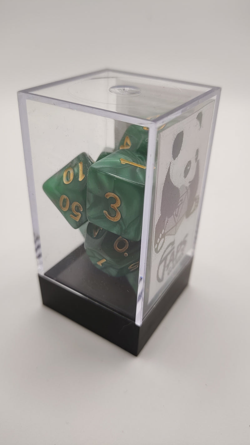 Taps Games: Flowing Jade 7-Die Set Dice & Gaming Accessories Taps Imports
