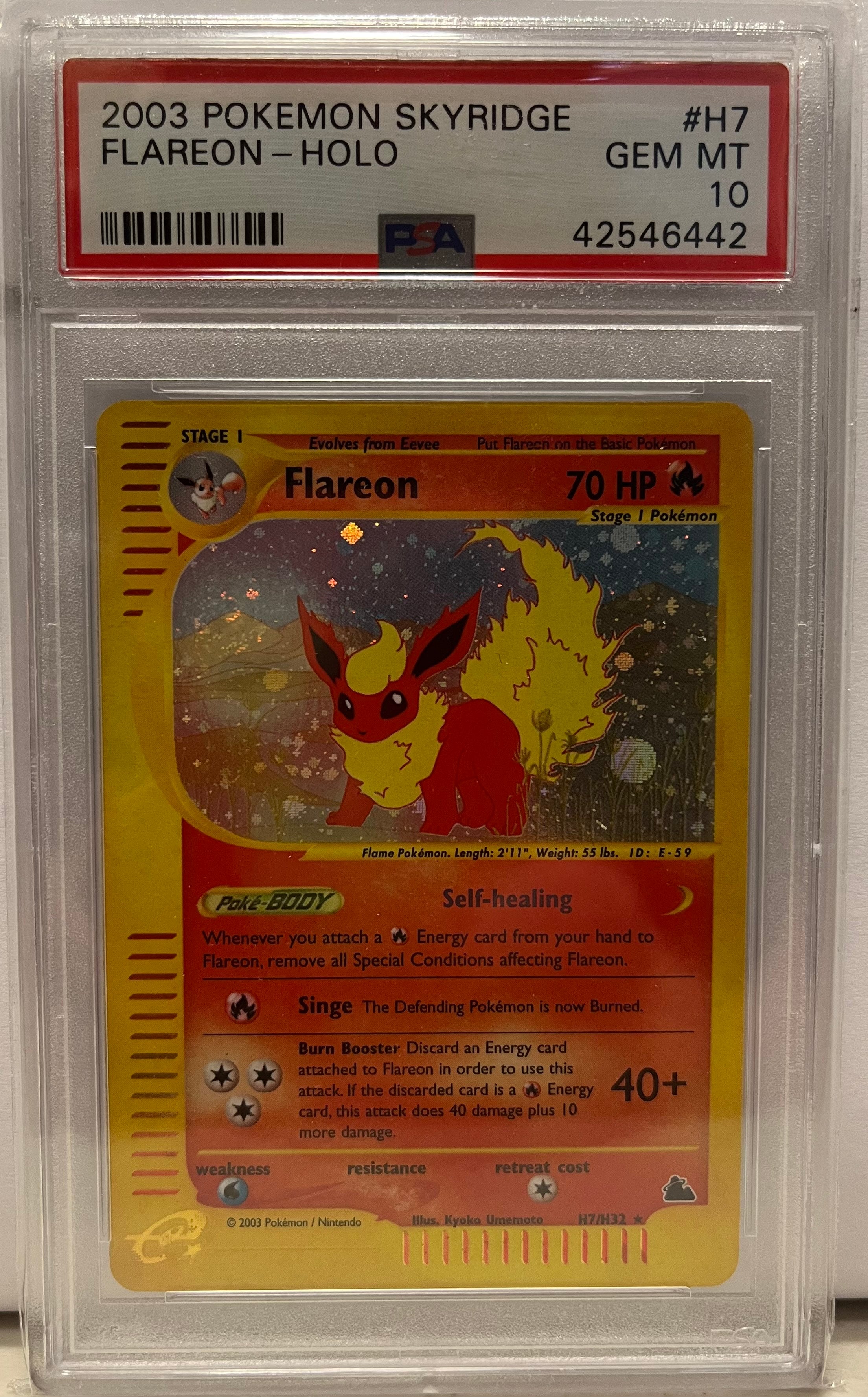 Pokemon Flareon H7 shops Skyridge Holo